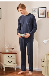 2020 Autumn New Cotton Round Neck Long-sleeved Trousers Tops Suits