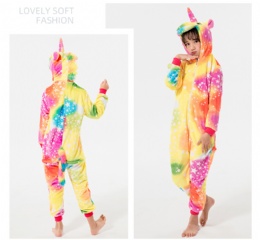 Children Girls Pink Flannel Fleece Unicorn Kids Onesie Flame Resistant Pajamas