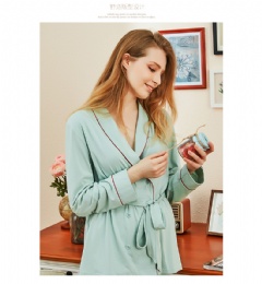 Women's Autumn Cotton Cardigan Long-sleeved Trousers Suit Ladies Home Service Suit